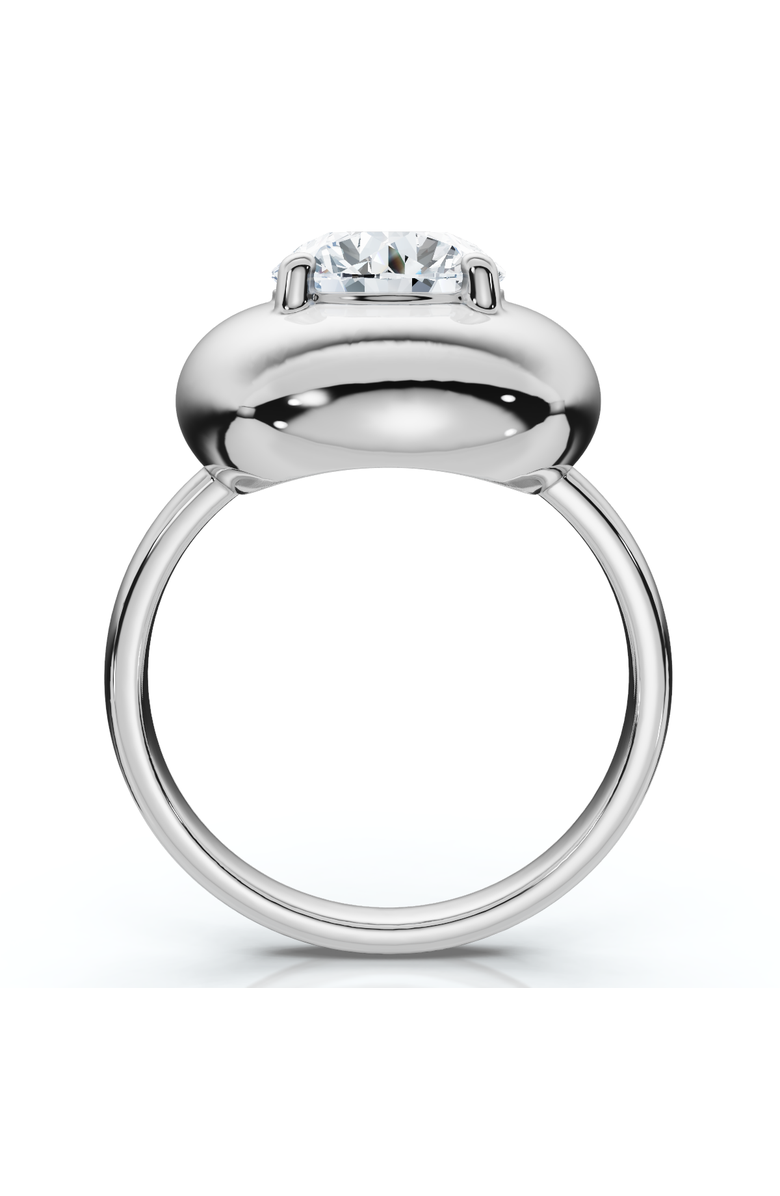 Bliss Diamond 1Ct Diamond Bezel Stackable Button Engagement Ring 14k Gold or Pt Lab Grown, Alternate, color, 14K White Gold