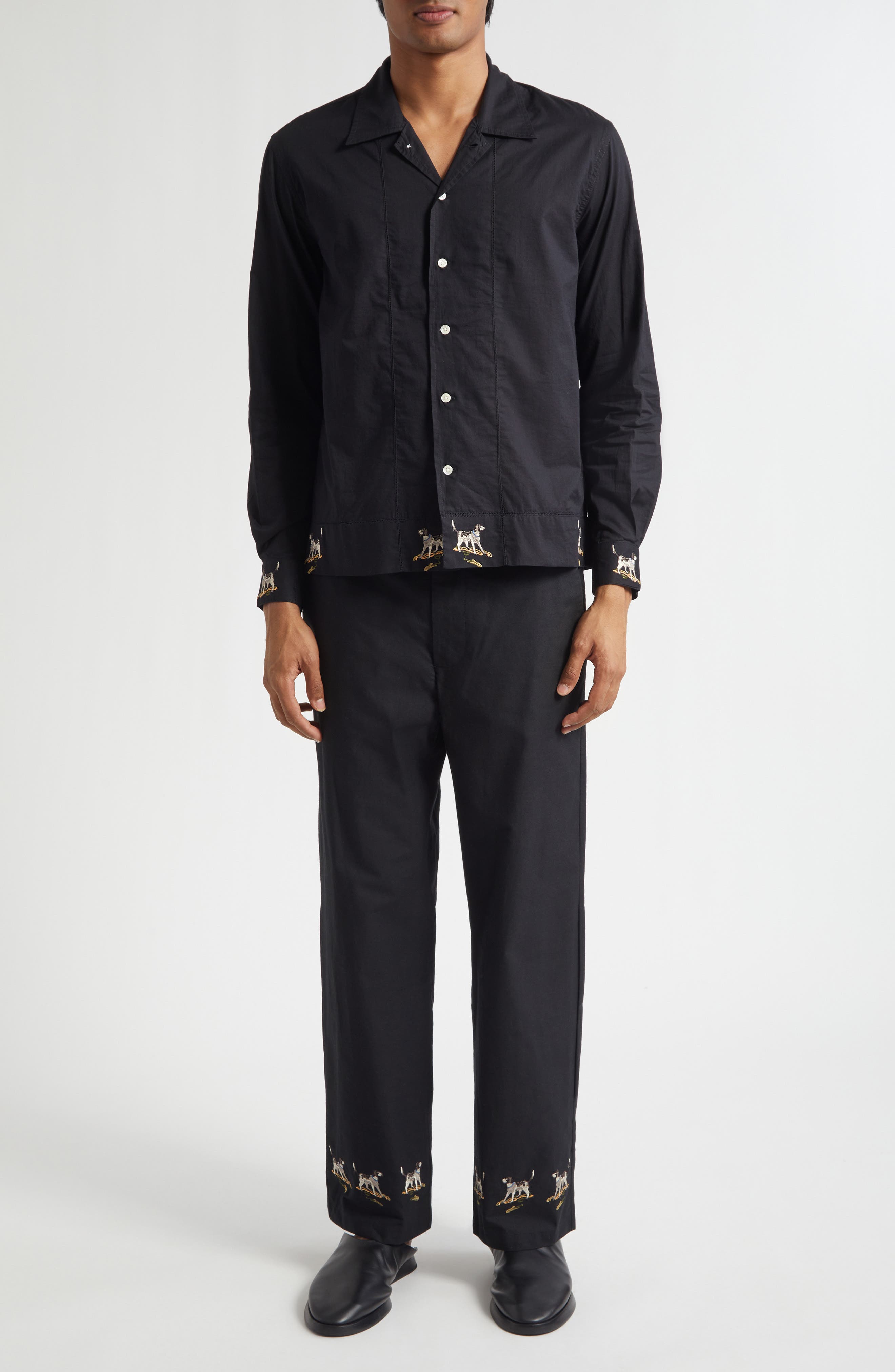 Pointer Embroidered Button-Up Shirt - image 2