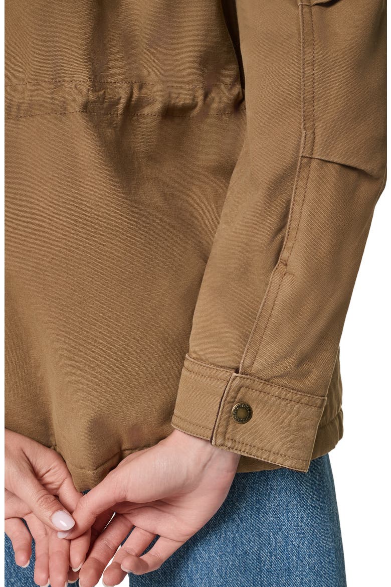 Corduroy Collar Military Jacket, Alternate, color, BROWN