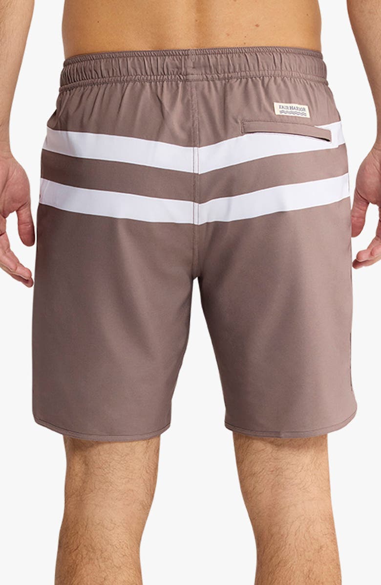 Fair Harbor The Anchor Swim Trunks, Alternate, color, Brown Stone Stripe