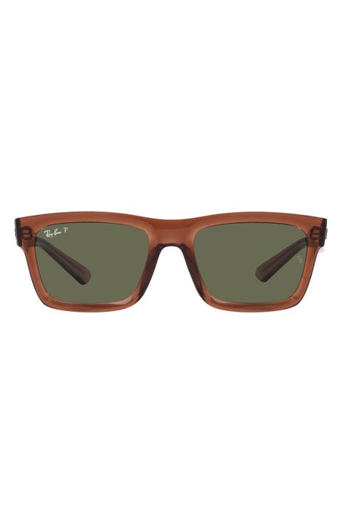 Warren 57mm Polarized Rectangular Sunglasses