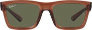 Ray-Ban Warren 57mm Polarized Rectangular Sunglasses