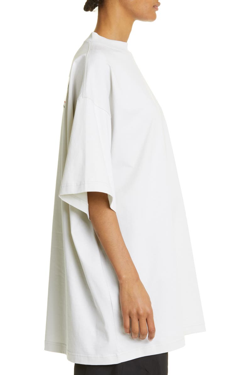 Balenciaga Oversize Gaffer Tape Logo Graphic Tee, Alternate, color, 