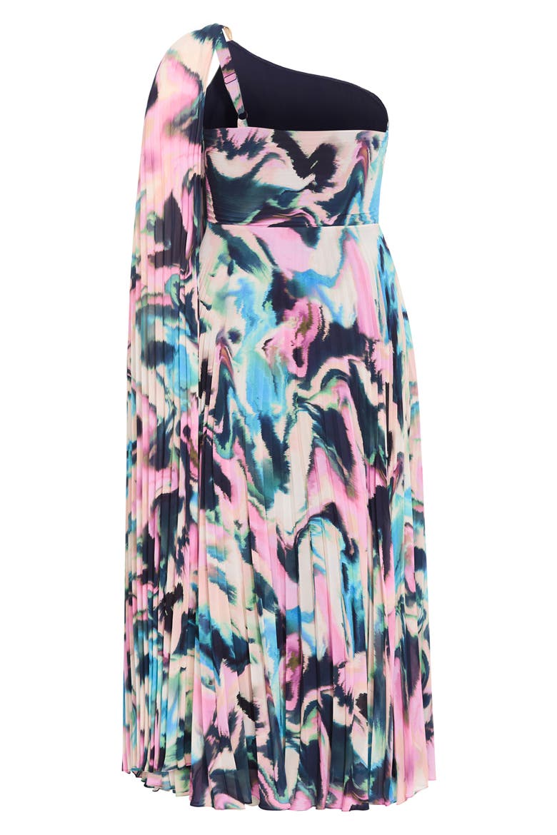 Eloura One-Shoulder Pleated Maxi Dress, Alternate, color, RIPPLED