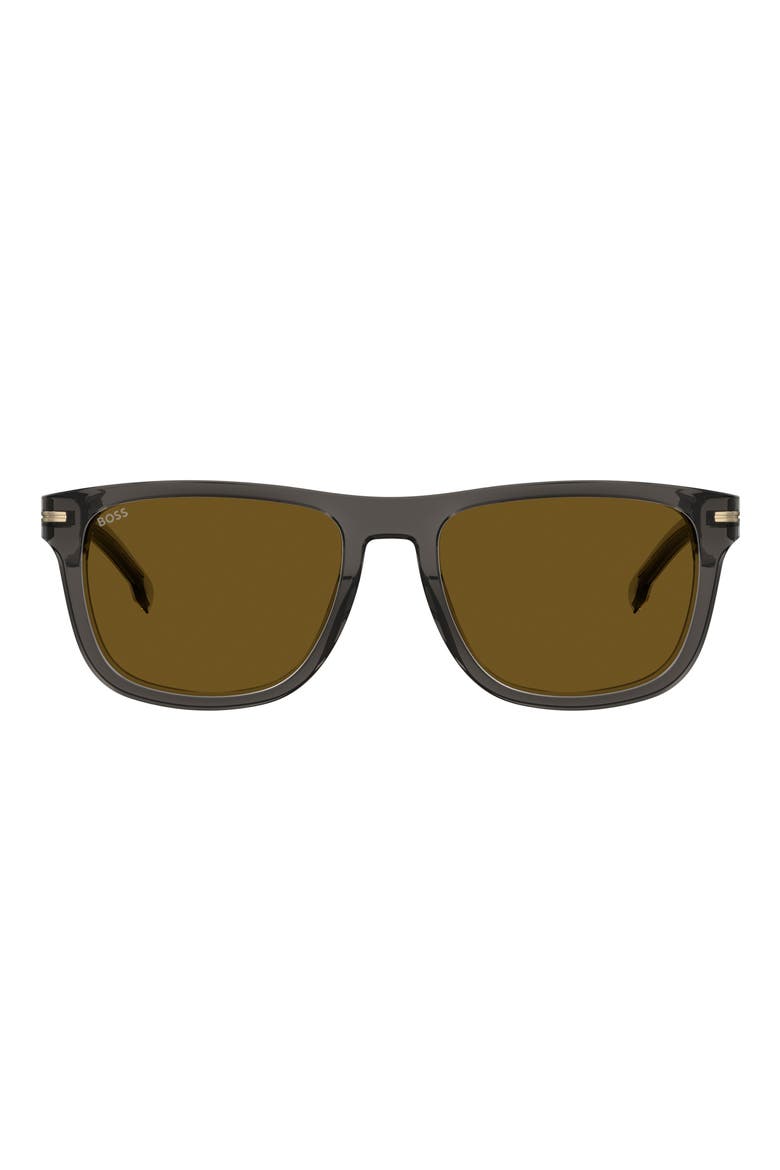 55mm Square Sunglasses, Main, color, GREY