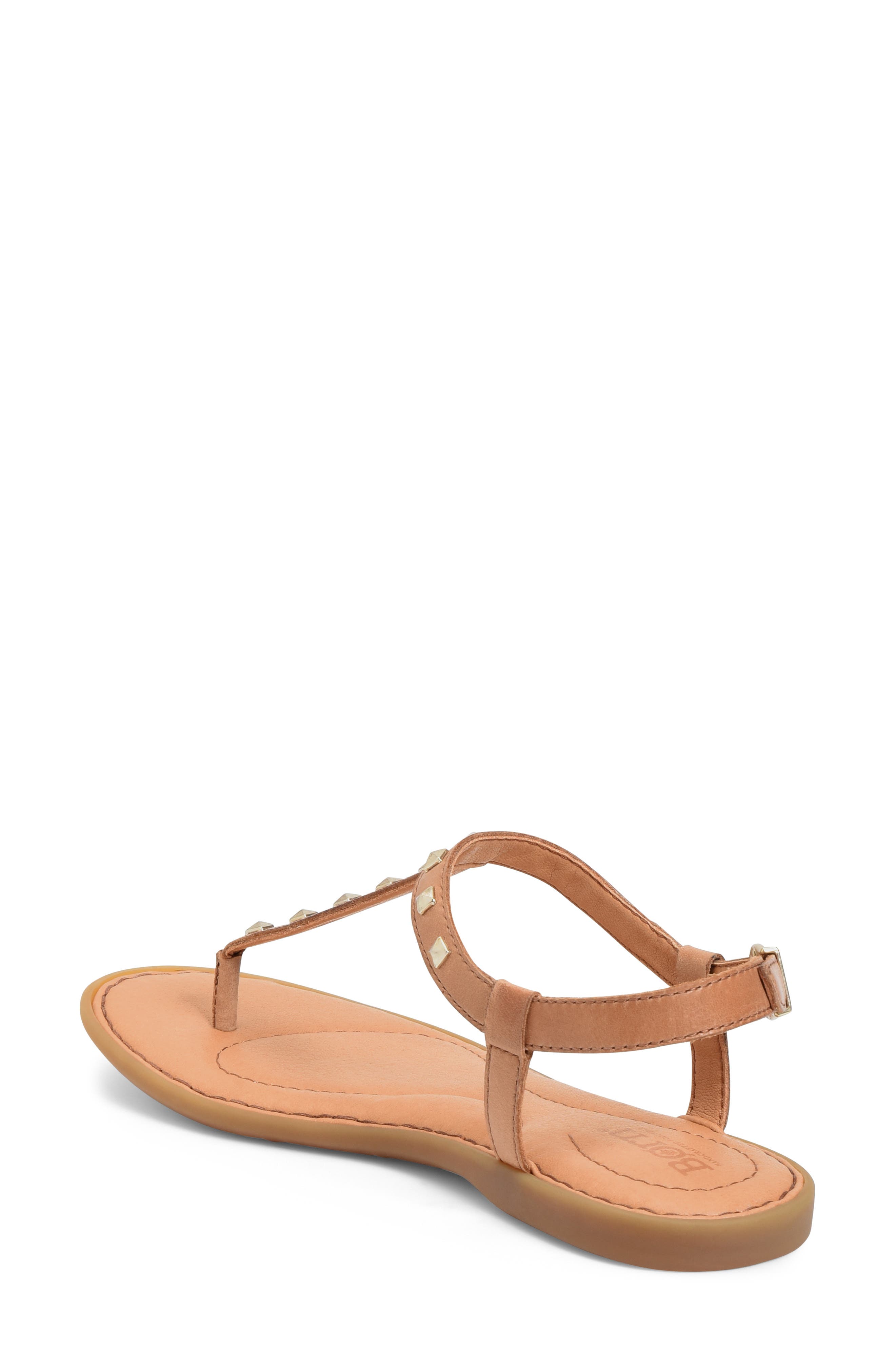 Adana Studded Sandal, Alternate, color, BROWN LEATHER