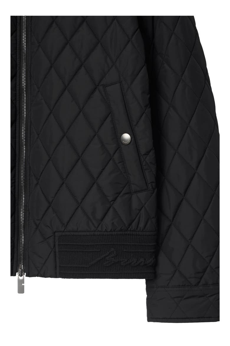 Quilted Nylon Jacket, Alternate, color, Black