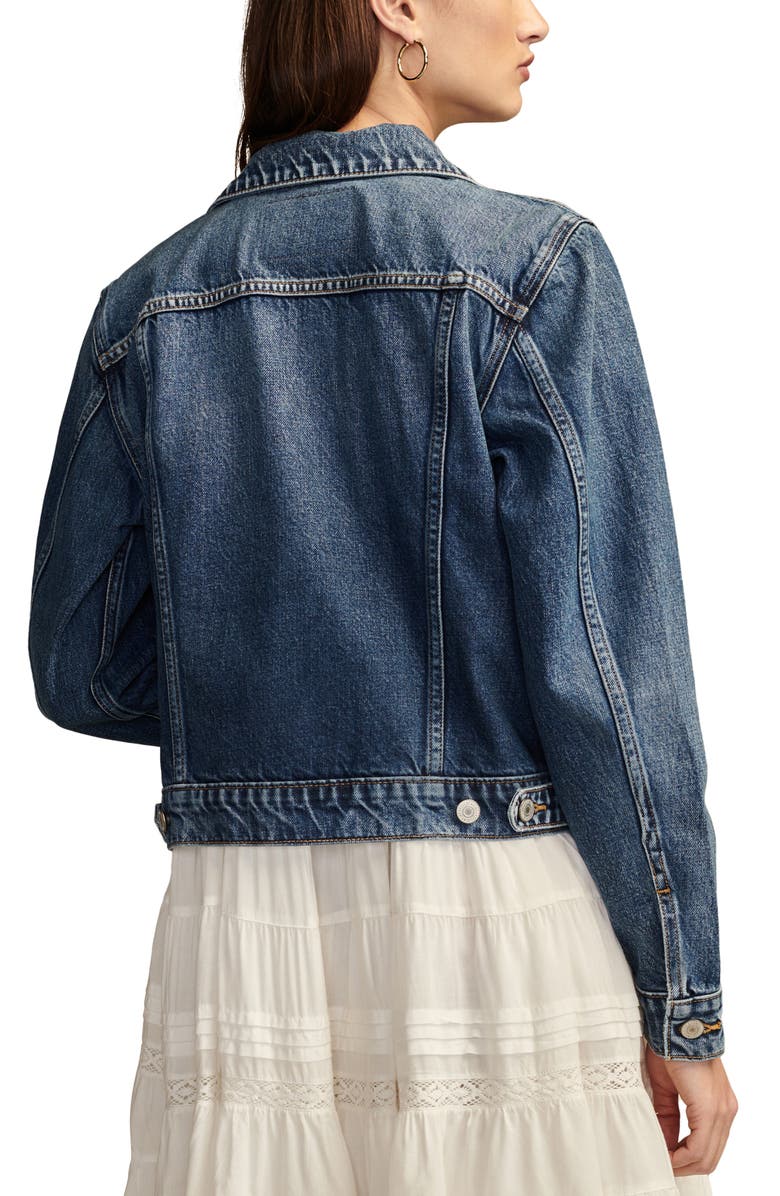 Lucky Brand Tomboy Denim Trucker Jacket, Alternate, color, Altavista