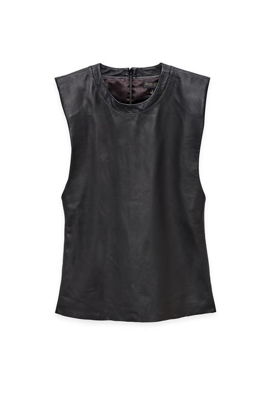 As By Df Blaze Recycled Leather Tee In Black