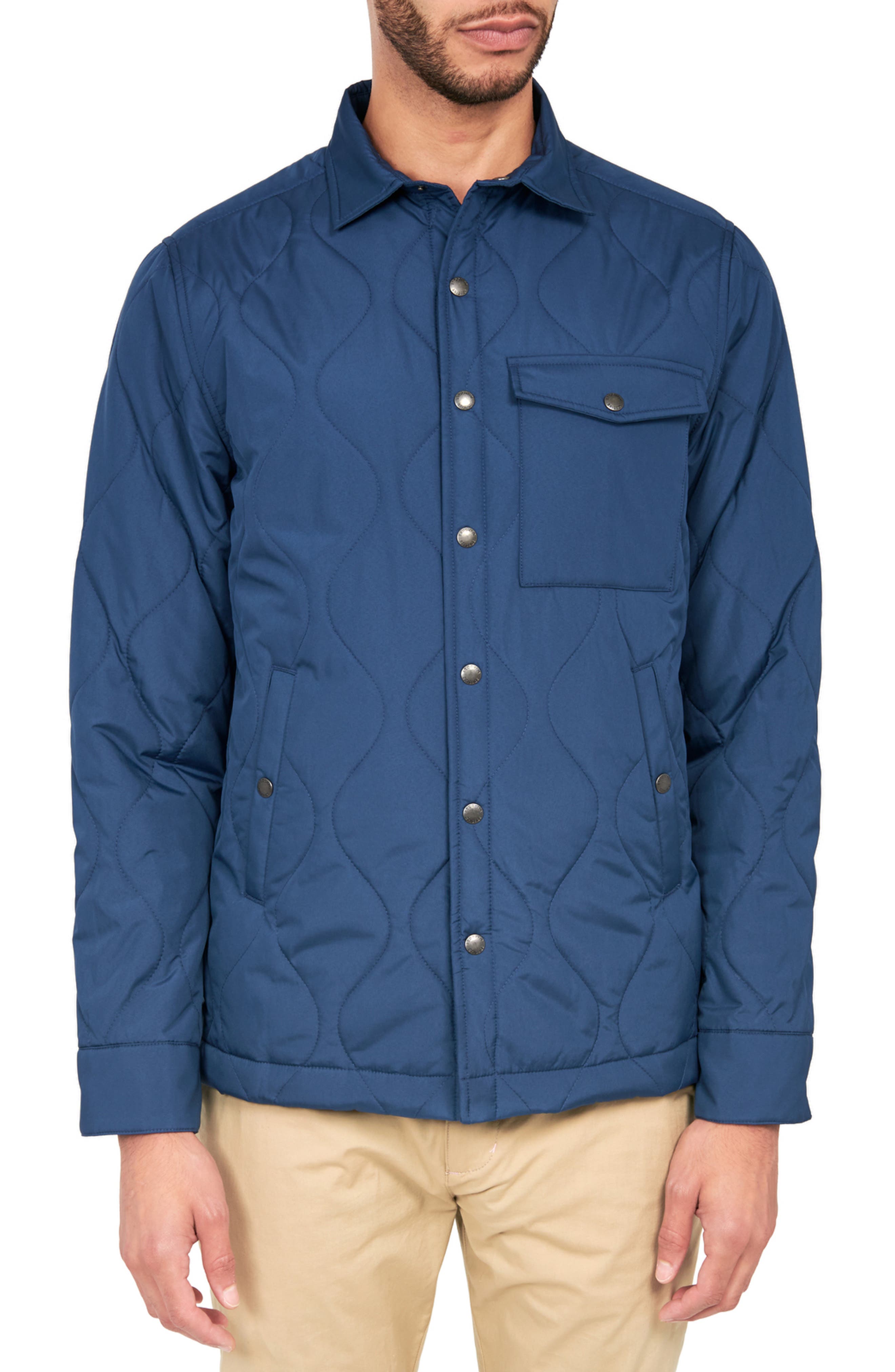 Solid Water Repellent Quilted Shirt Jacket - image 4
