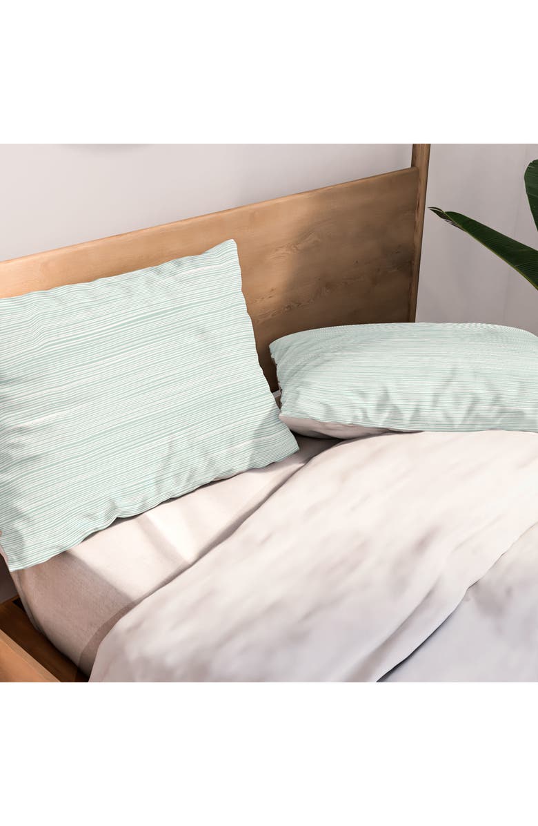 Deny Designs Coastal Studio Ocean 3-Piece Duvet Set - Queen, Alternate, color, Teal Blue