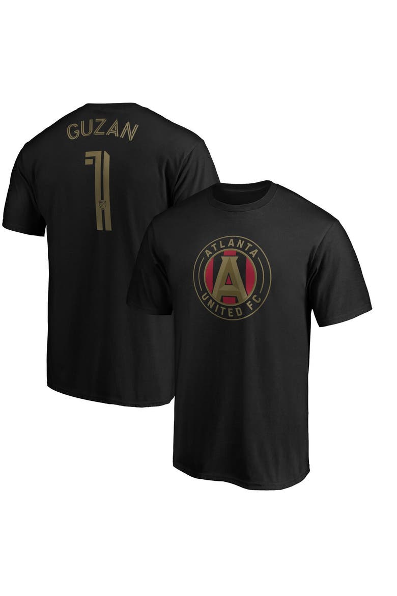Men's Fanatics Branded Brad Guzan Black Atlanta United FC Authentic Stack Player Name & Number T-Shirt, Main, color, Black