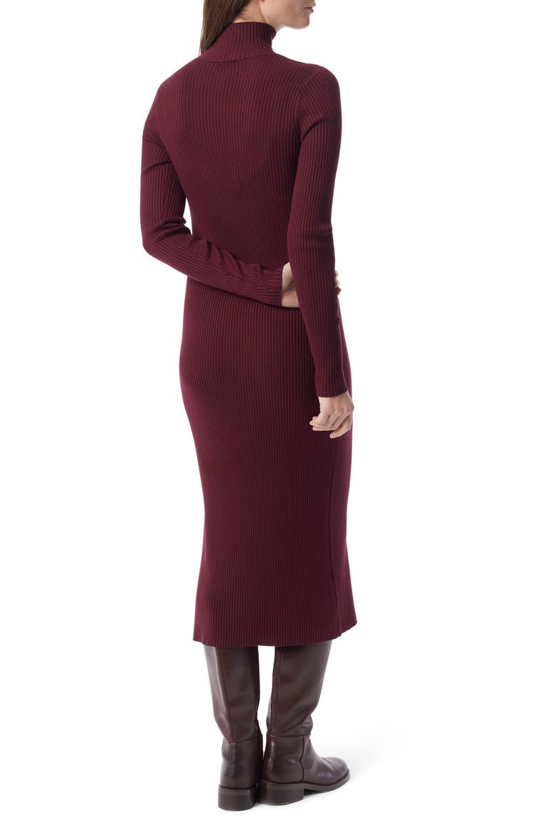 Merritt Easy Long Sleeve Rib Sweater Dress, Alternate, color, MAROON BANNER