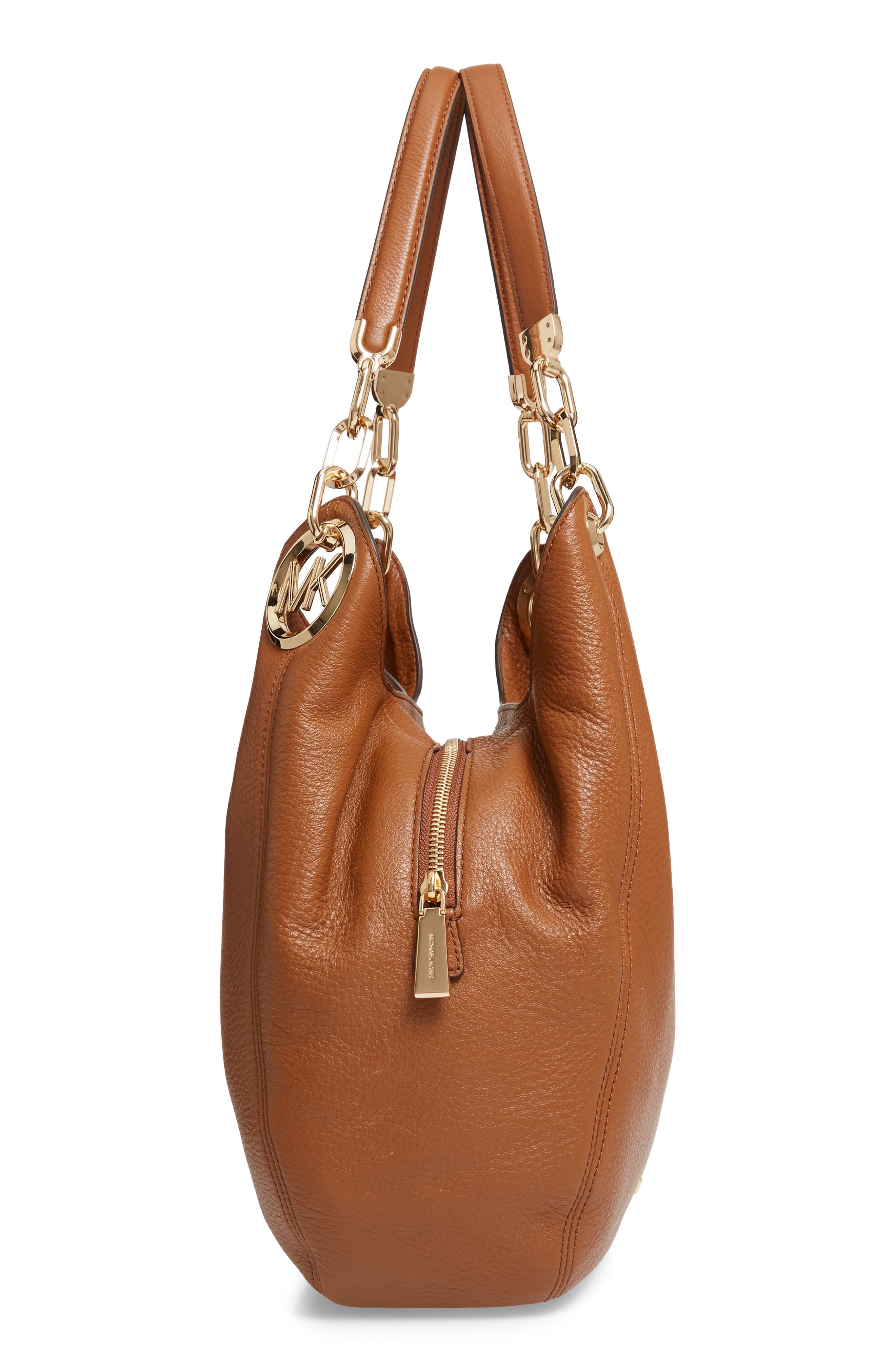 Lillie Large Leather Shoulder Bag, Alternate, color, ACORN