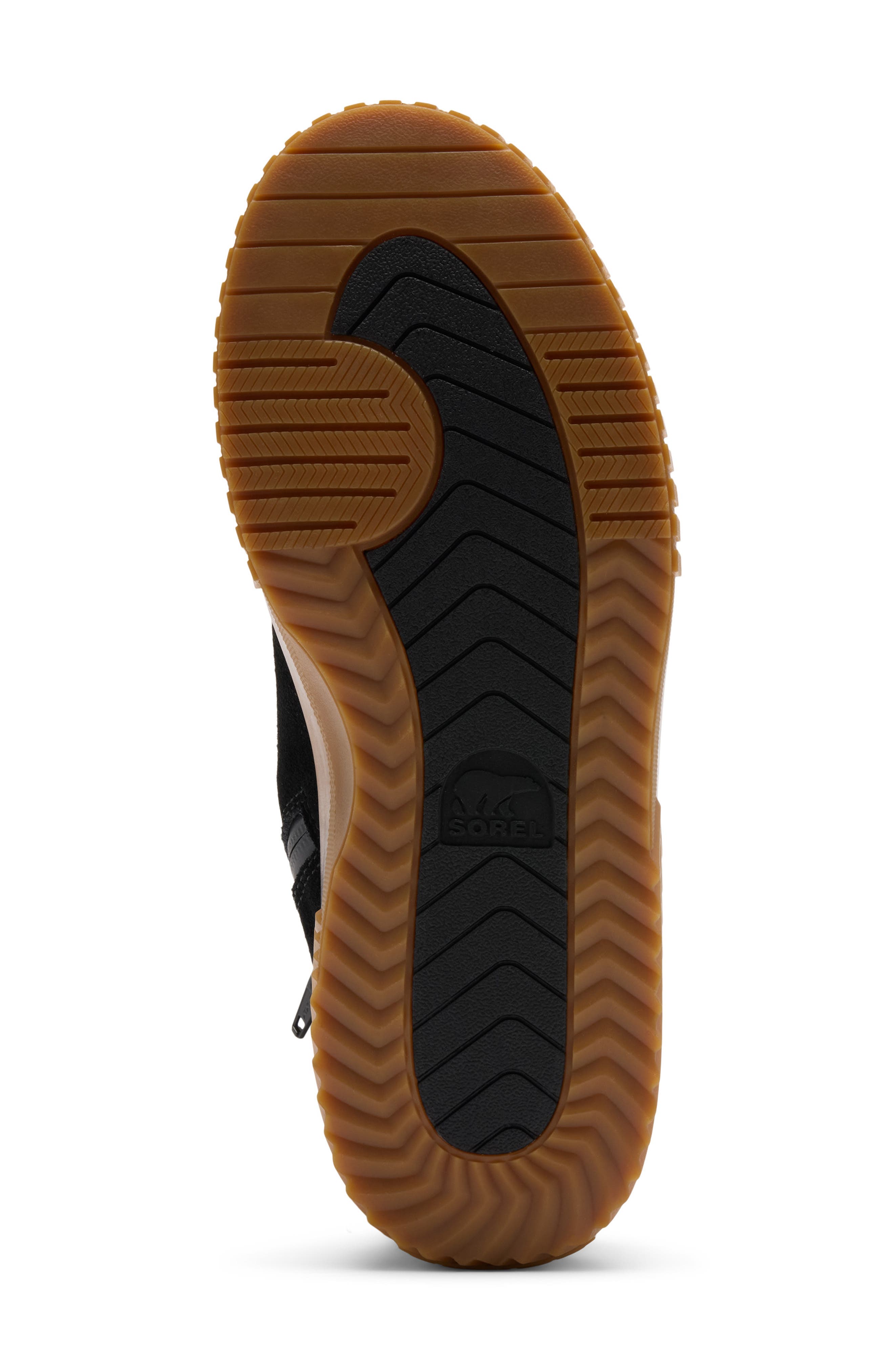 Ona Ave Waterproof Zip Mid Leather Sneaker, Alternate, color, BLACK/ GUM 2