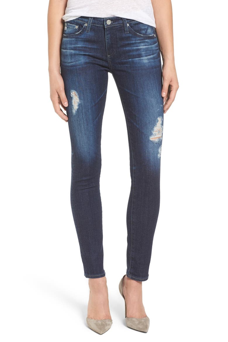 'The Stilt' Cigarette Leg Jeans, Alternate, color, 7 YEAR RIPPED