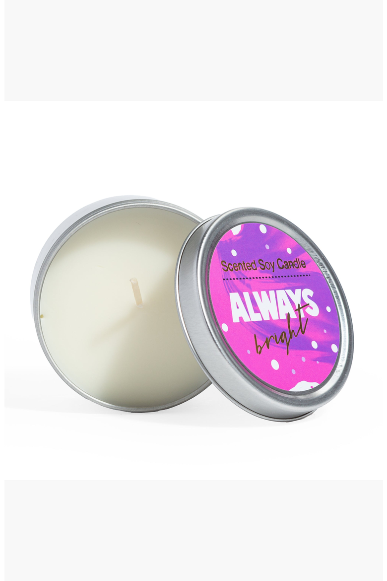 Trio of Tin Soy Candle Scented with Bergamot and Lavender Essential Oils, Alternate, color, None