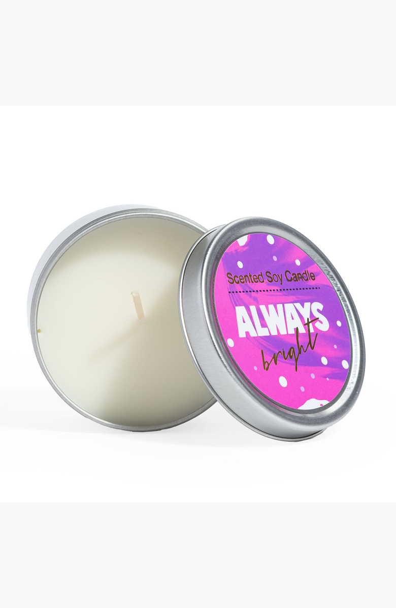 Lizush Trio of Tin Soy Candle Scented with Bergamot and Lavender Essential Oils, Alternate, color, NO COLOR