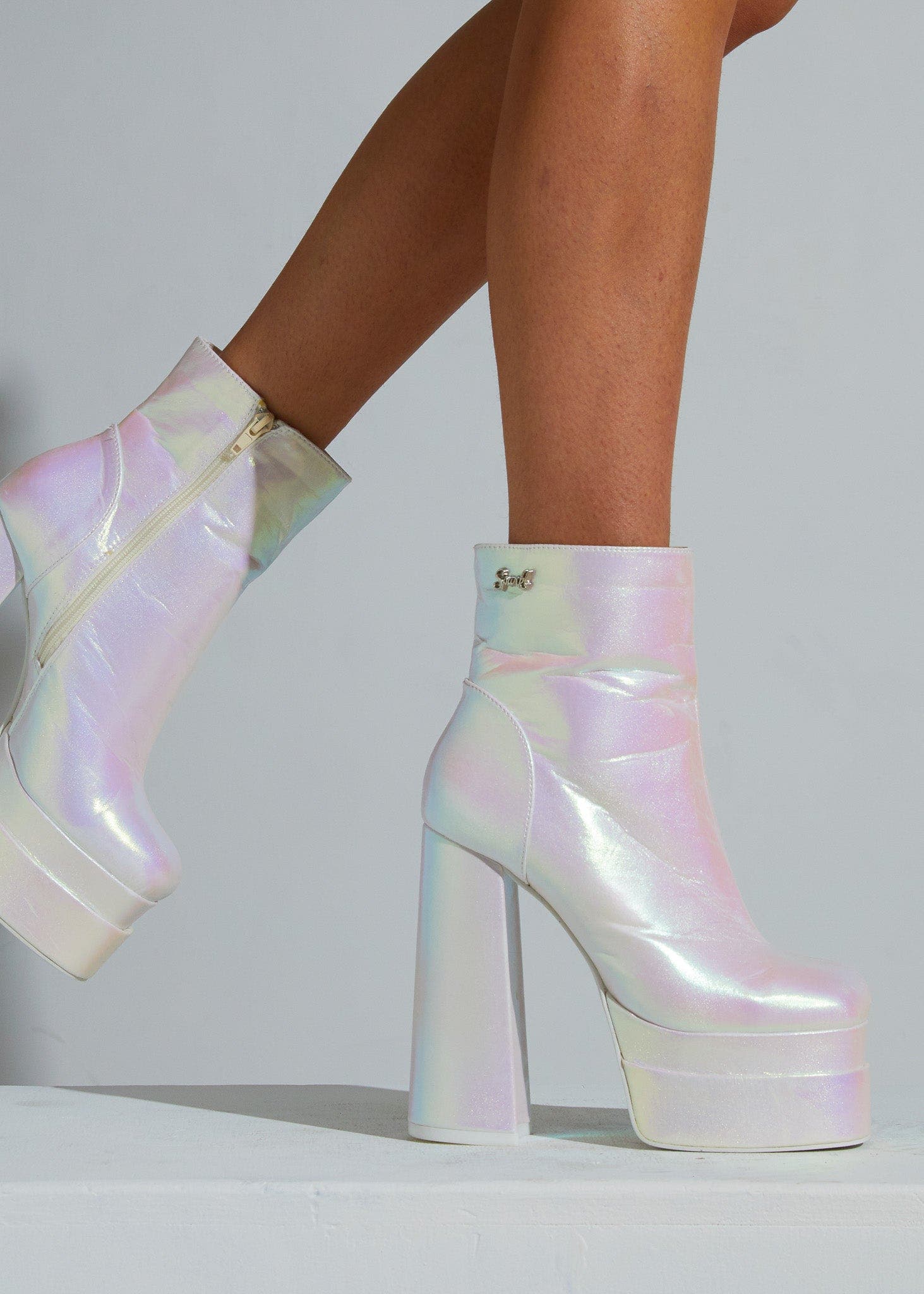 SPARKL FELICITY MINI BOOT, Alternate, color, White