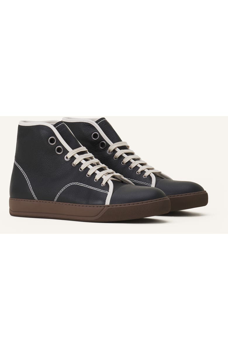 Lanvin DBB1 HIGH-TOP LEATHER SNEAKERS, Alternate, color,