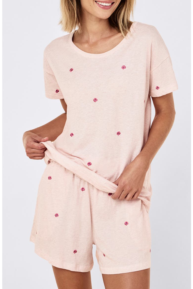 Jada Posy Organic Cotton Pajamas, Alternate, color, PETAL PINK