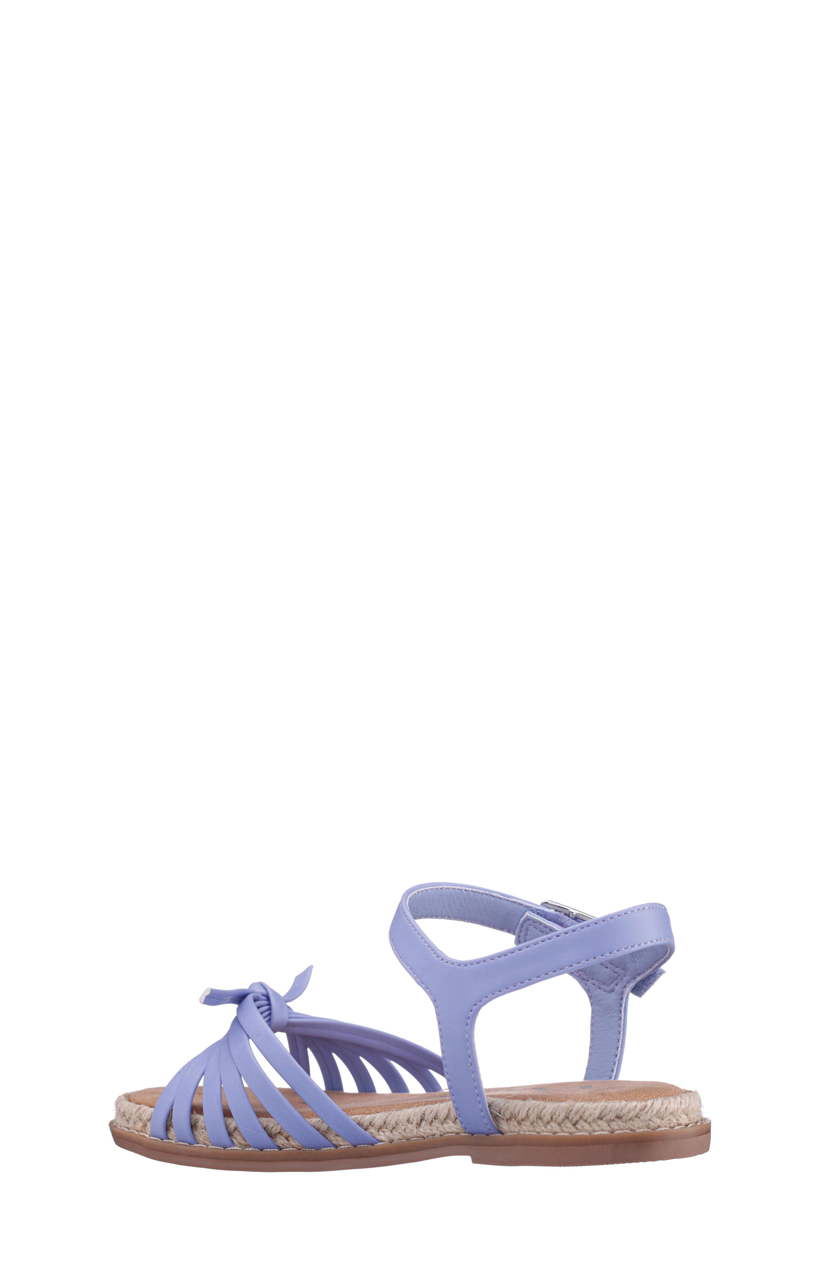 Kids' Alisia Espradille Ankle Strap Sandal, Alternate, color, BLUE SMOOTH