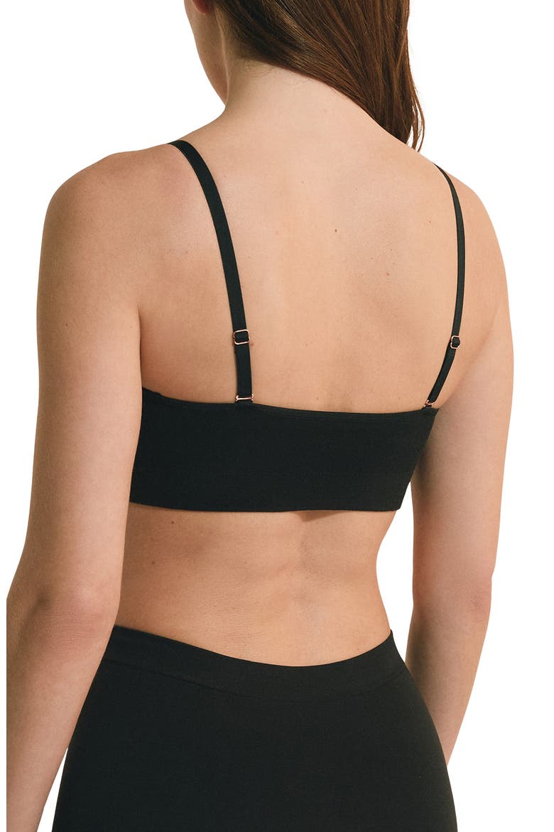 Amande Convertible Bandeau Bra, Alternate, color, BLACK