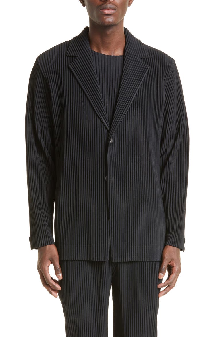 Pleated Sport Coat, Main, color, 15-BLACK