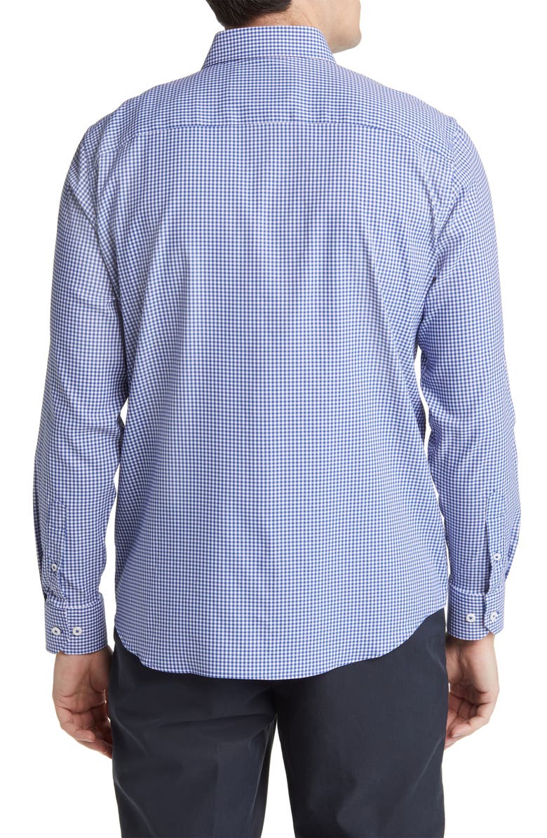 Johnston & Murphy XC4<sup>®</sup> Classic Fit Gingham Stretch Button-Down Shirt, Alternate, color, 