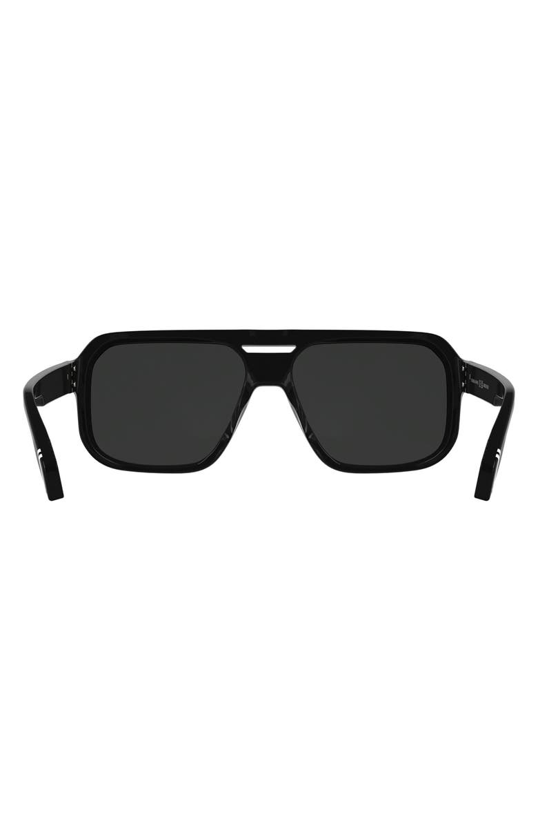 Canada Goose 59mm Modified Rectangular Sunglasses, Alternate, color, Black
