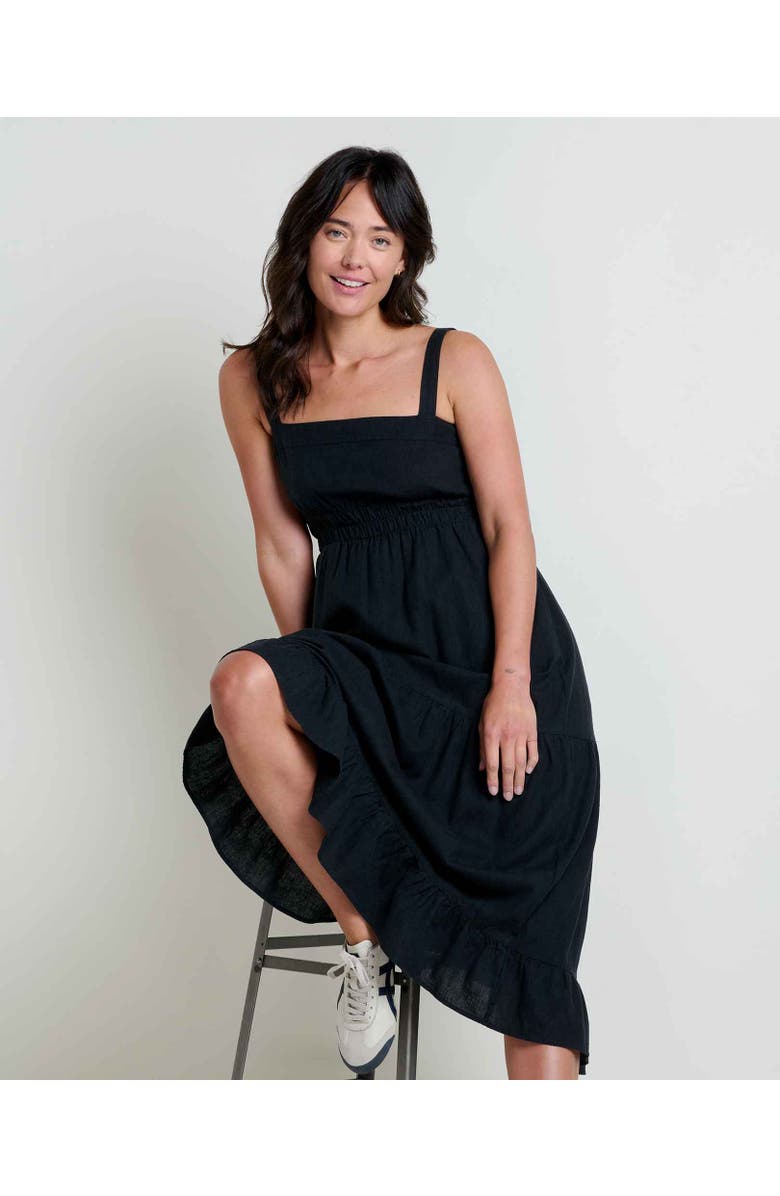 Toad & Co Taj Hemp Tiered Midi Sleeveless Dress, Alternate, color, 