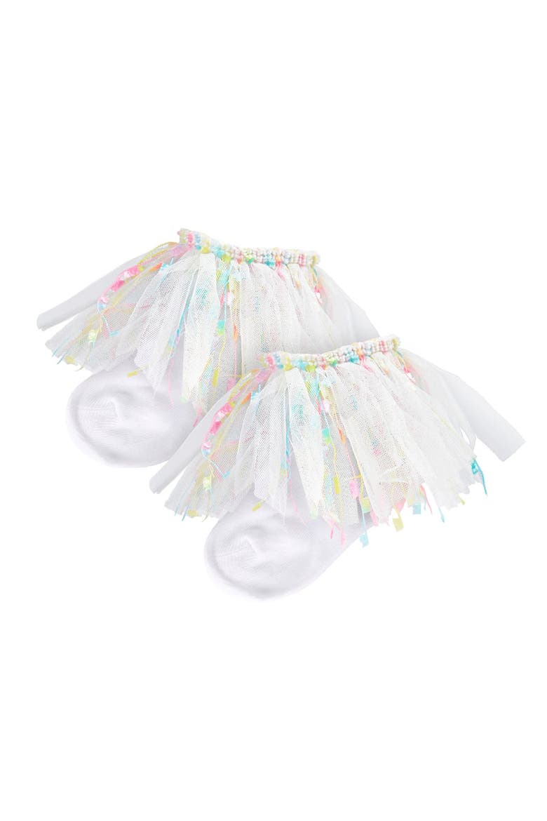 Confetti Anklet Sock, Alternate, color, White
