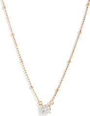 Nordstrom Demi Fine Solitaire Cubic Zirconia Necklace