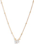 Nordstrom Demi Fine Solitaire Cubic Zirconia Necklace