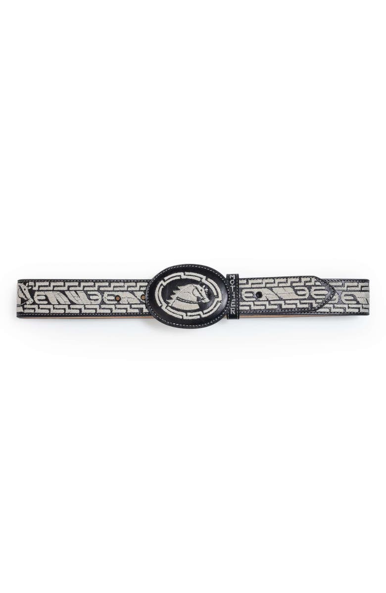 MOTHER The Ghost Rider Leather Belt, Main, color, Black