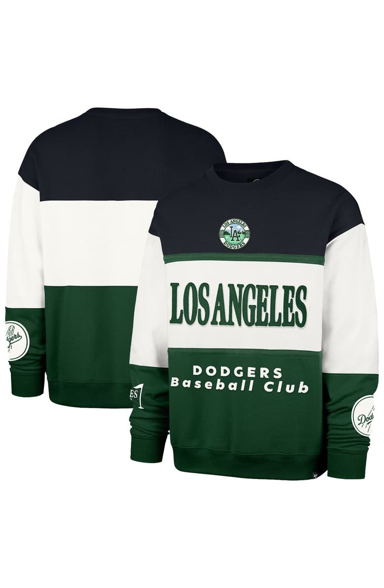 '47 Men's '47  Green Los Angeles Dodgers Tee Up Maximalist Fleece Sweatshirt, Main, color, Green