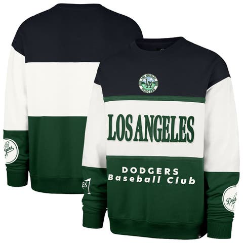 Men's '47  Green Los Angeles Dodgers Tee Up Maximalist Fleece Sweatshirt