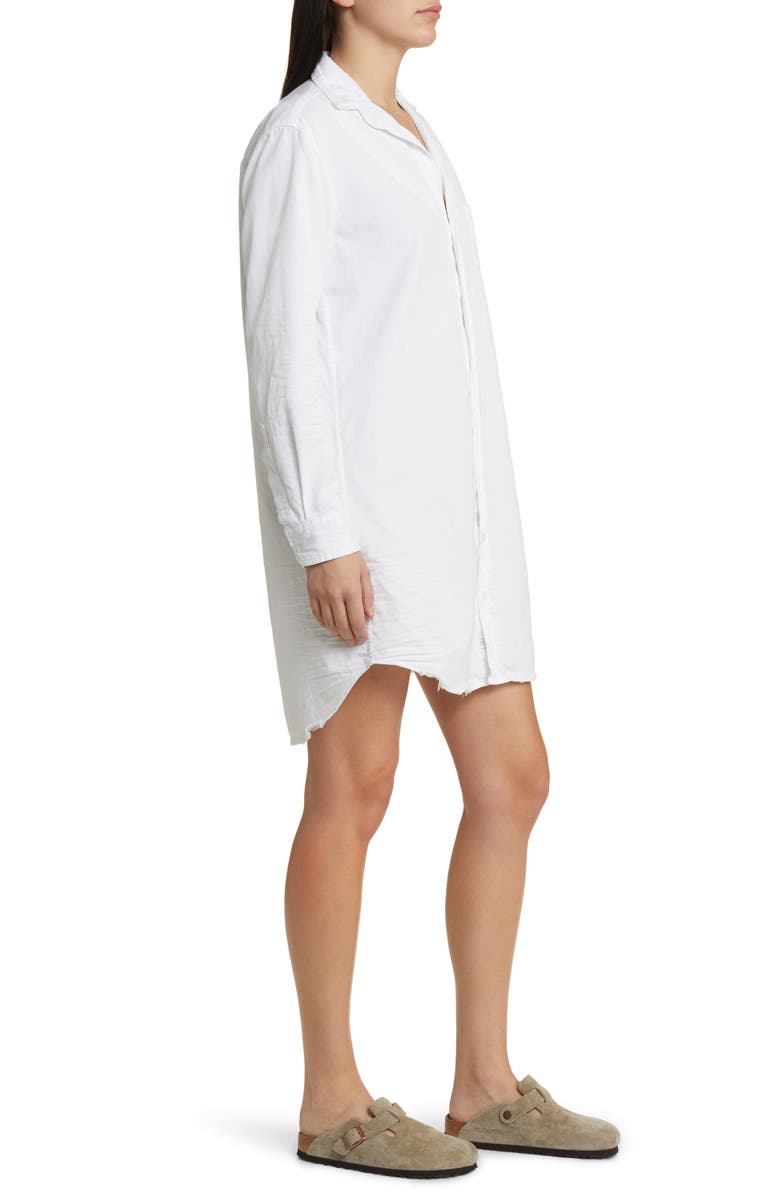 Frank & Eileen Mary Classic Long Sleeve Shirtdress, Alternate, color, White Tattered Wash Denim