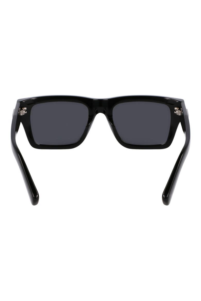 Prisma 53mm Modified Rectangular Sunglasses, Alternate, color, BLACK