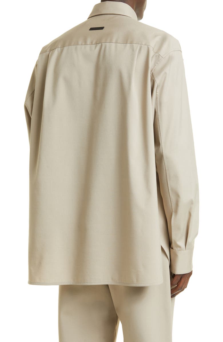 Fear of God Eternal Stretch Cotton & Wool Button-Up Shirt, Alternate, color,