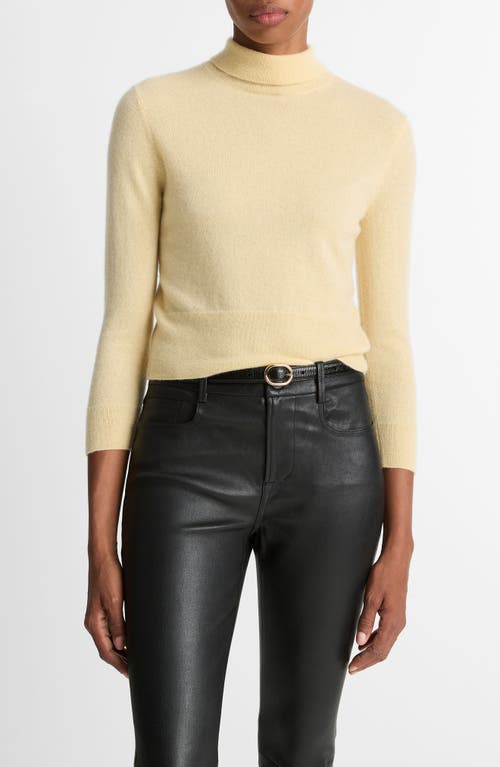 Vince Mock Neck Sweater In Yellow