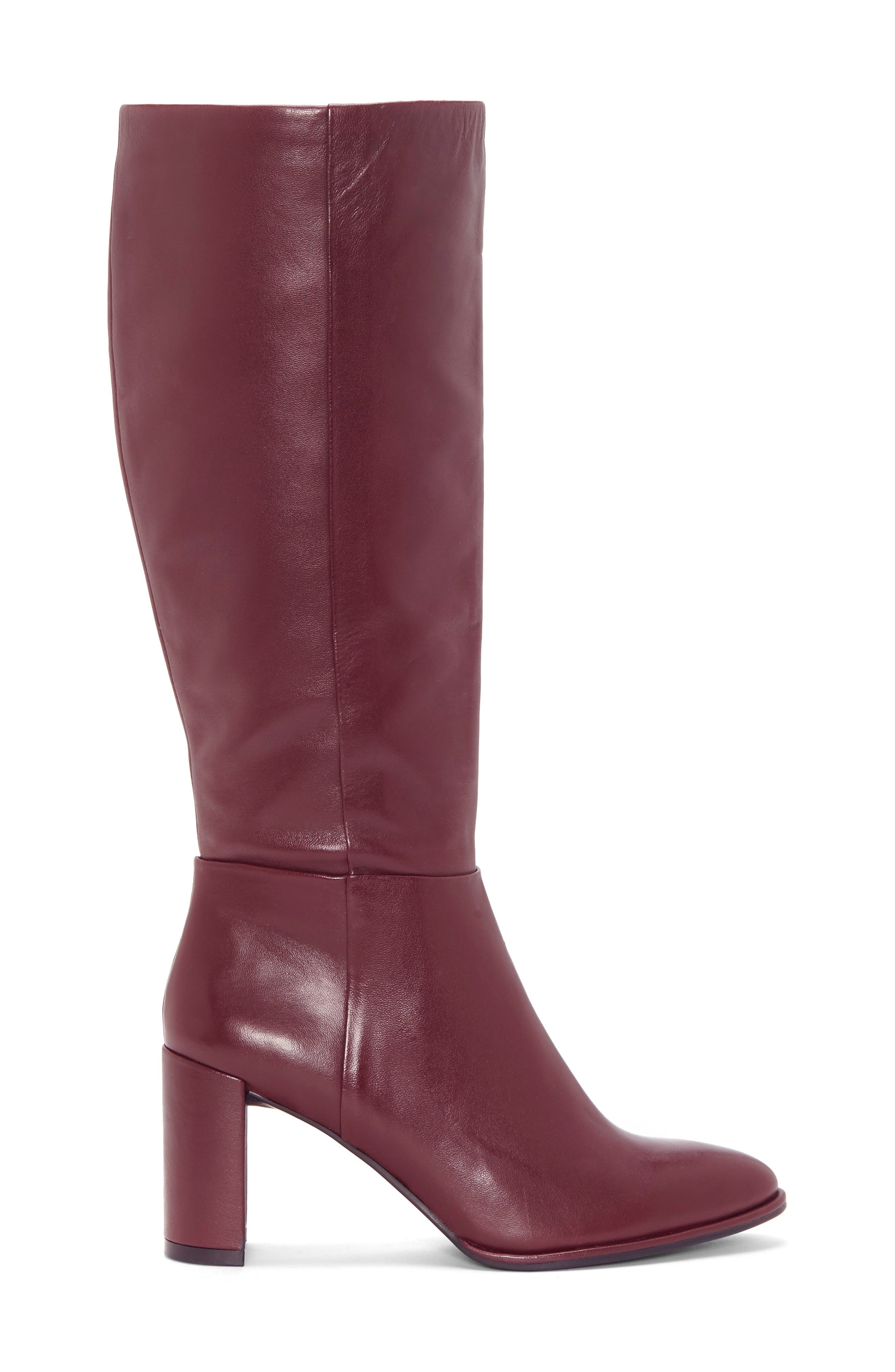 Wenda Knee High Boot, Alternate, color, MULLED WINE LEATHER