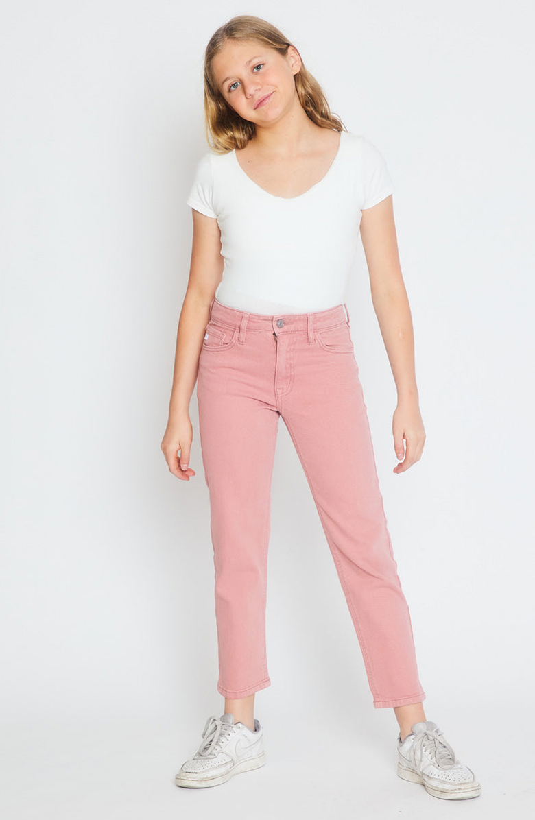 KanCan Uniqua 90's Ultra High Rise Straight Jeans, Alternate, color, Coral