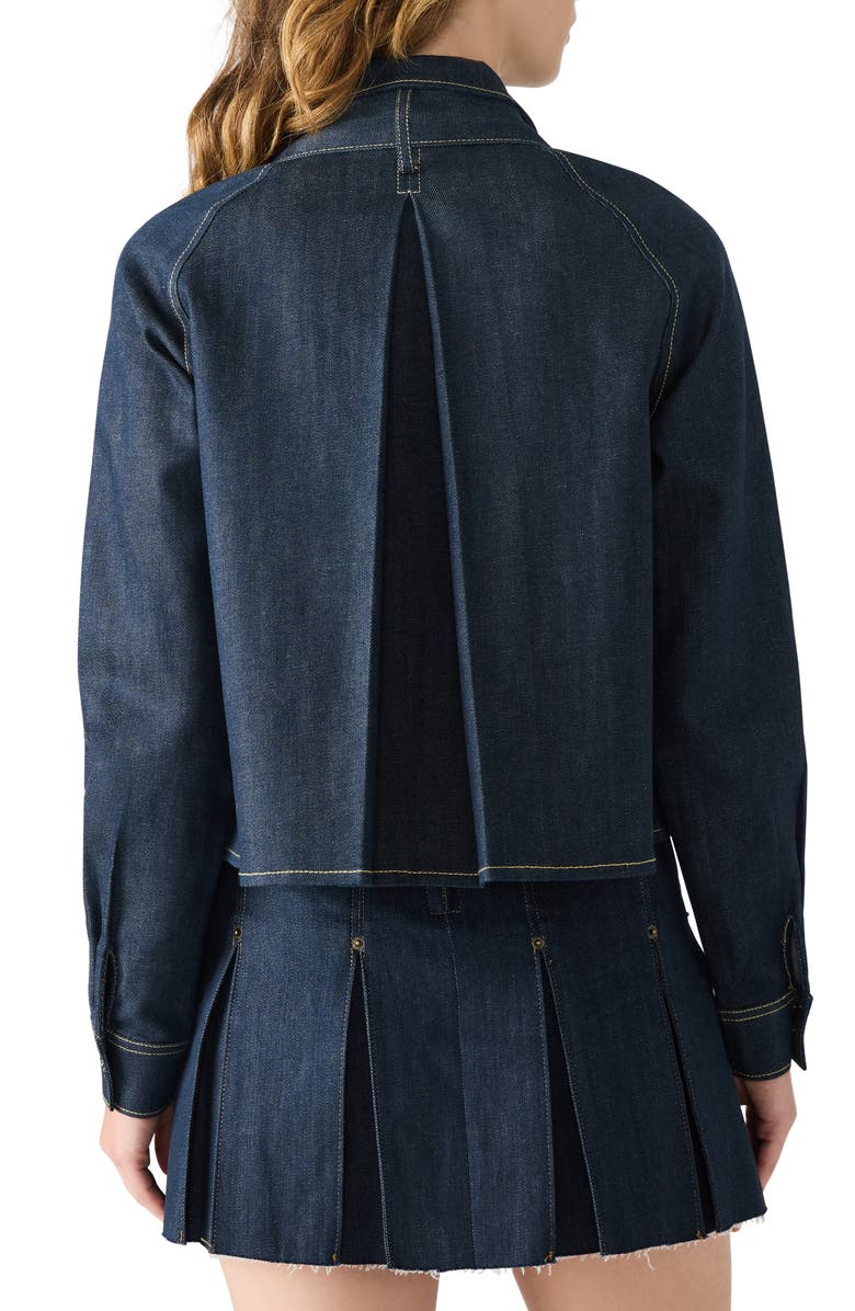 Steve Madden Tessie Denim Shirt, Alternate, color, Deep Indigo