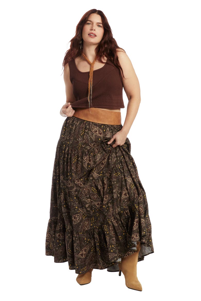 Pointelle Cropped Sweater, Main, color, CHESTNUT