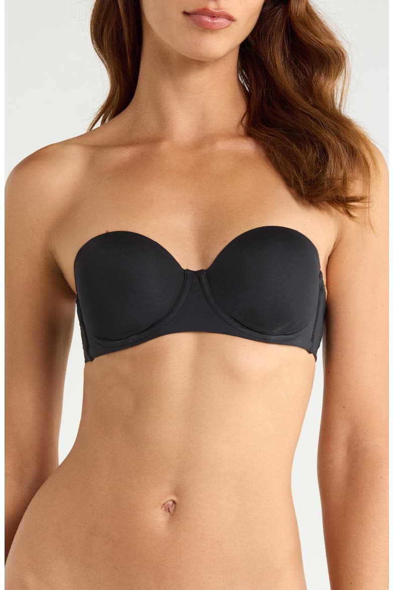 Fitutitve Convertible Underwire Demi Bra, Main, color, BLACK