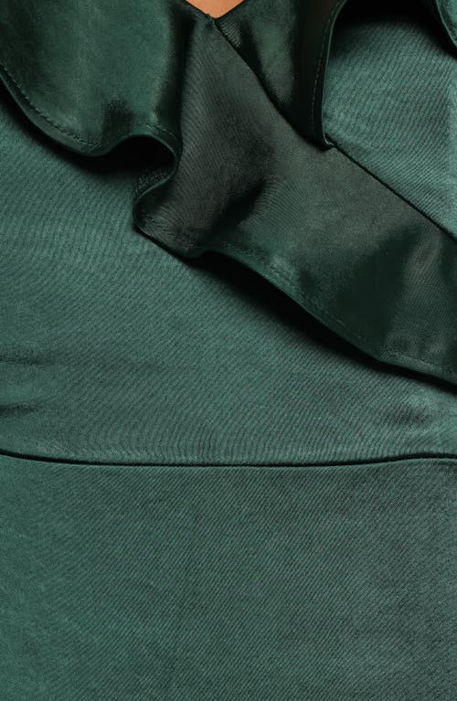 Petal And Pup Petal & Pup Birdie Ruffle Detail Asymmetric Satin Dress In Multi