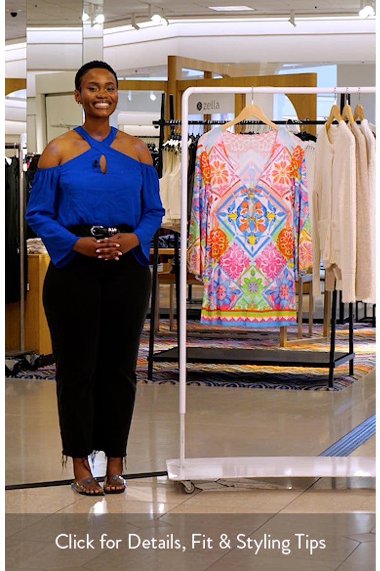 Mijas Long Sleeve Knit Cover-Up Tunic video
