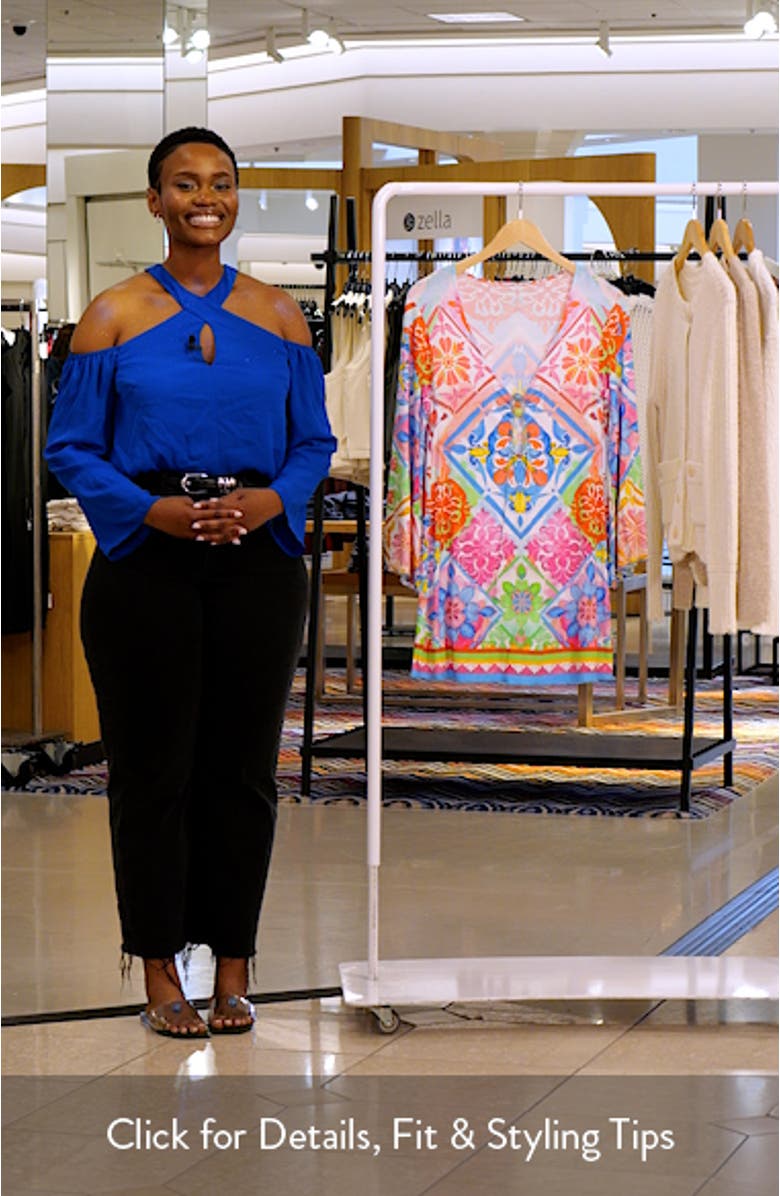 Mijas Long Sleeve Knit Cover-Up Tunic, sales video thumbnail