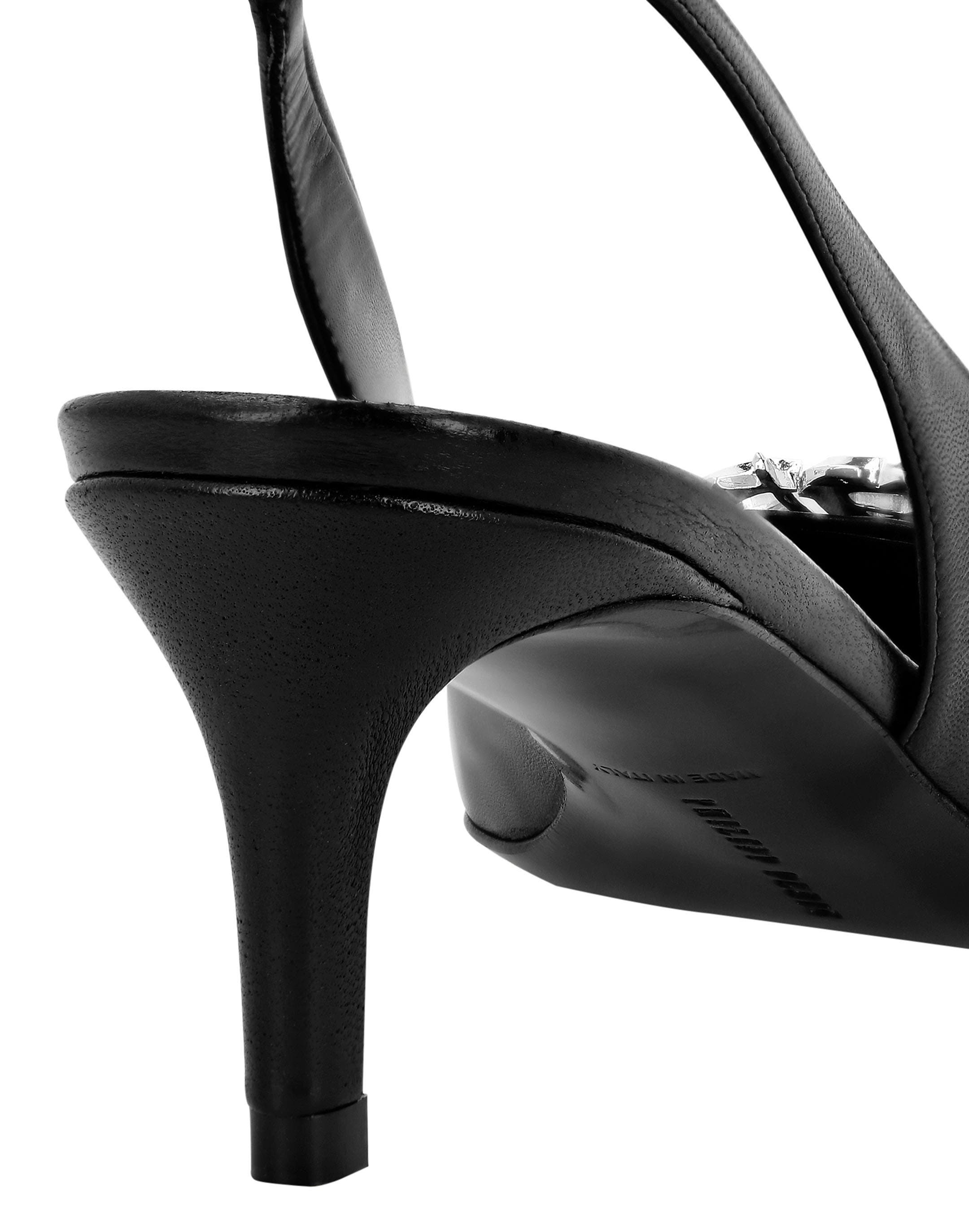 Slingback Shoes Gothic Plein Women, Alternate, color, black